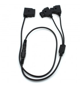 D-Tapt to Two Barrel Female DC 5.5/2.5mm Power Adapter